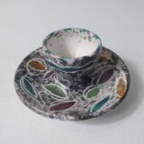 Vallauris ceramic eggcup signed Yvan Borty