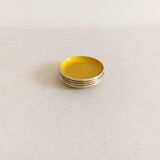 Set of four enameled coasters - ashtrays in original yellow color.
