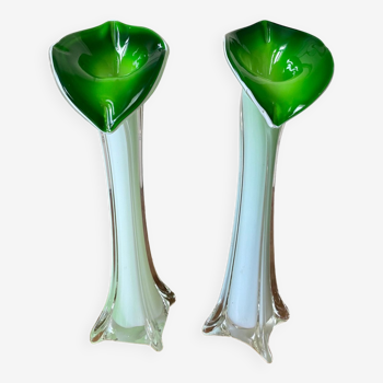 Paire de vases style Murano années 60
