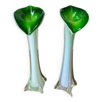 Paire de vases style Murano années 60