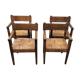 Suite of four mulched table chairs