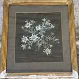 Tableau peinture ancienne fleurs Stauffacher cabinet de curiosité