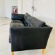 Vintage Danish black leather canapé by Mogens Hansen from the 1960s.