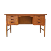 Bureau danois en teck et chêne du milieu du siècle, années 1950