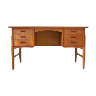 Danish mid-century teak & oak desk, 1950s