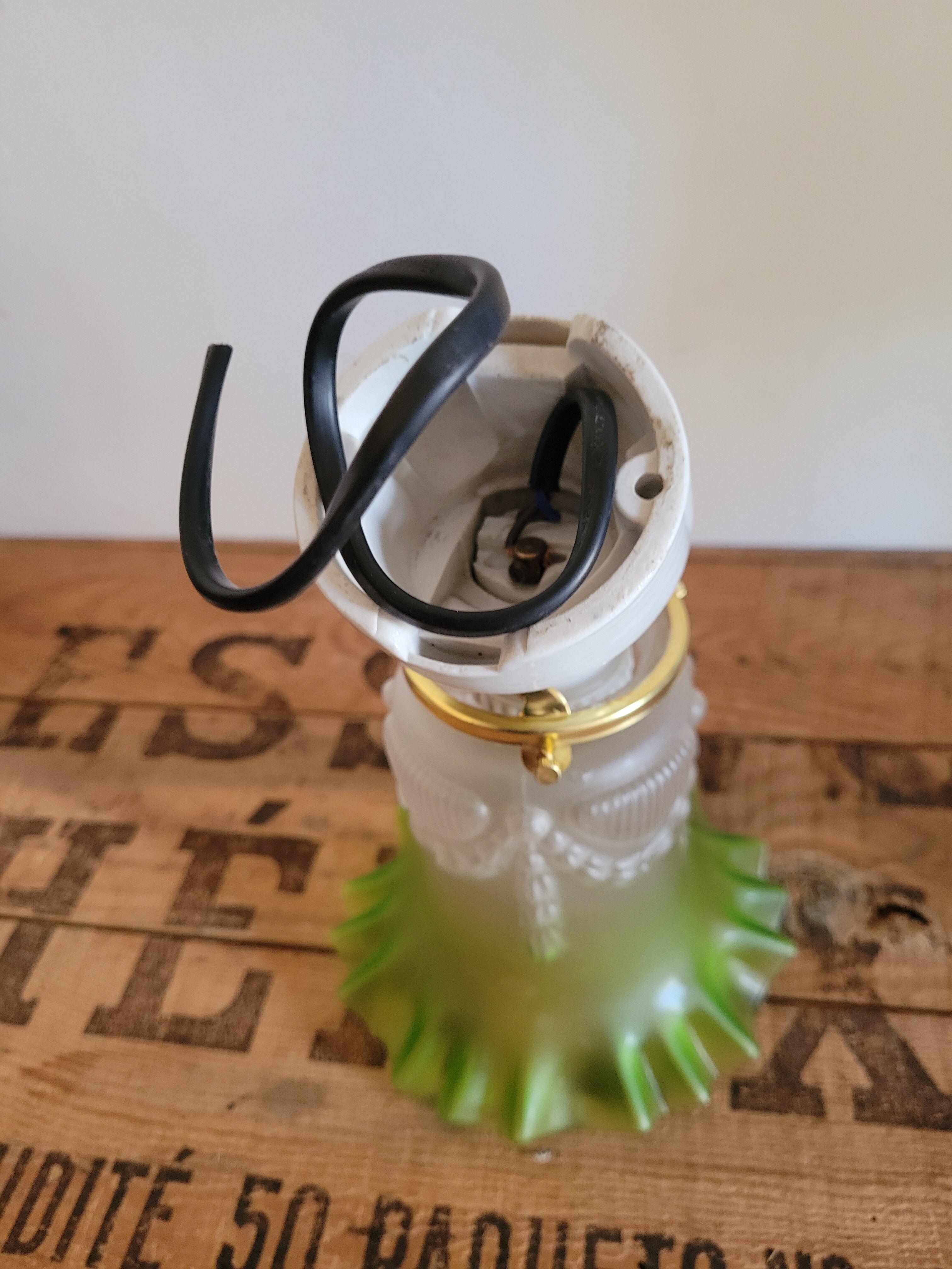 Tulip and porcelain wall lamp