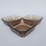 Set 3 cups in smoked glass