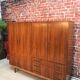 Commode penderie en placage palissandre de rio