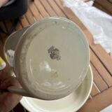 Salad bowl/old bowl with its pitcher - old opaque toilet service from Luneville