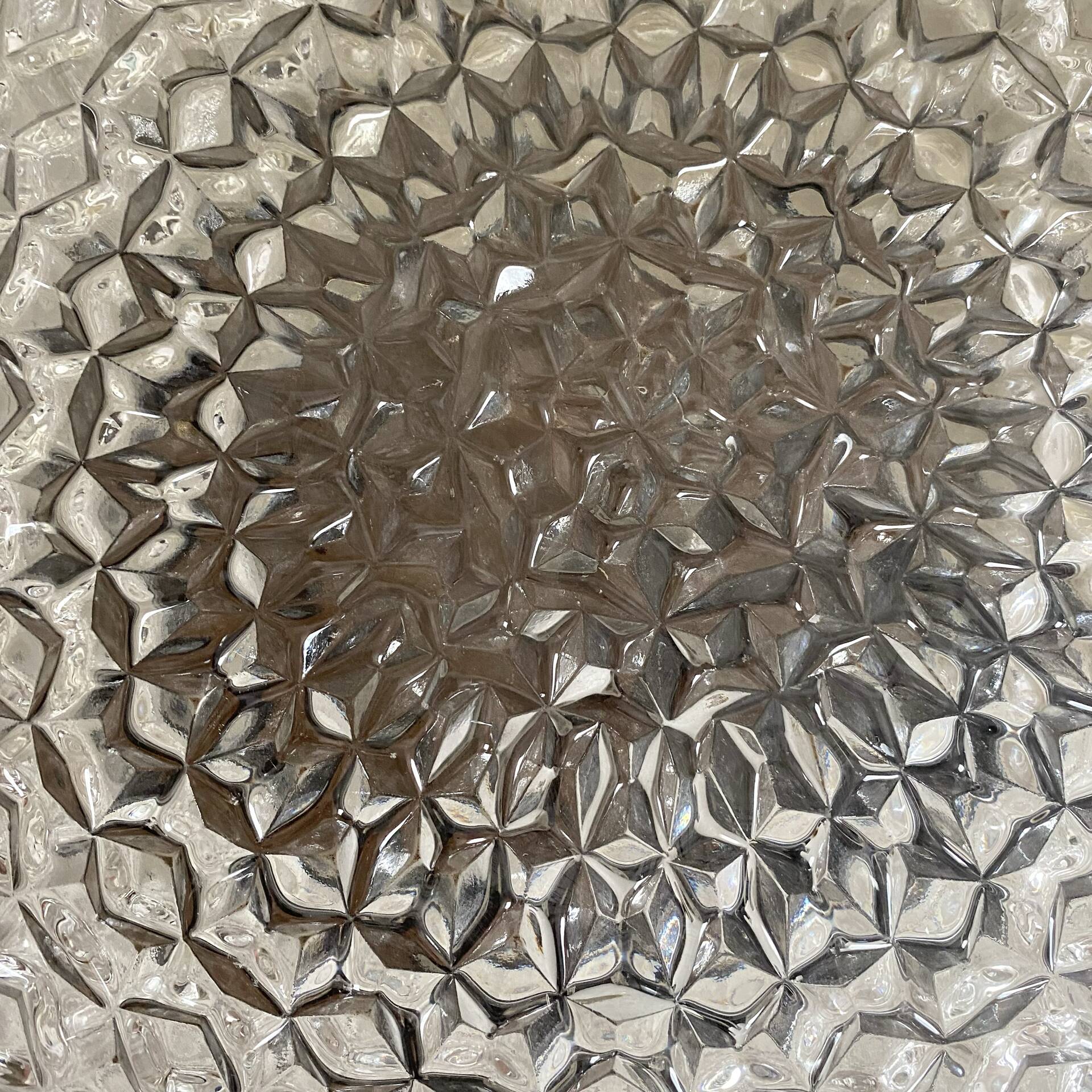 Plafonnier rond verre moulé 29 cm
