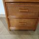Vintage - sideboard - chest of drawers - woven rattan chest of drawers - wood - bamboo - 80s