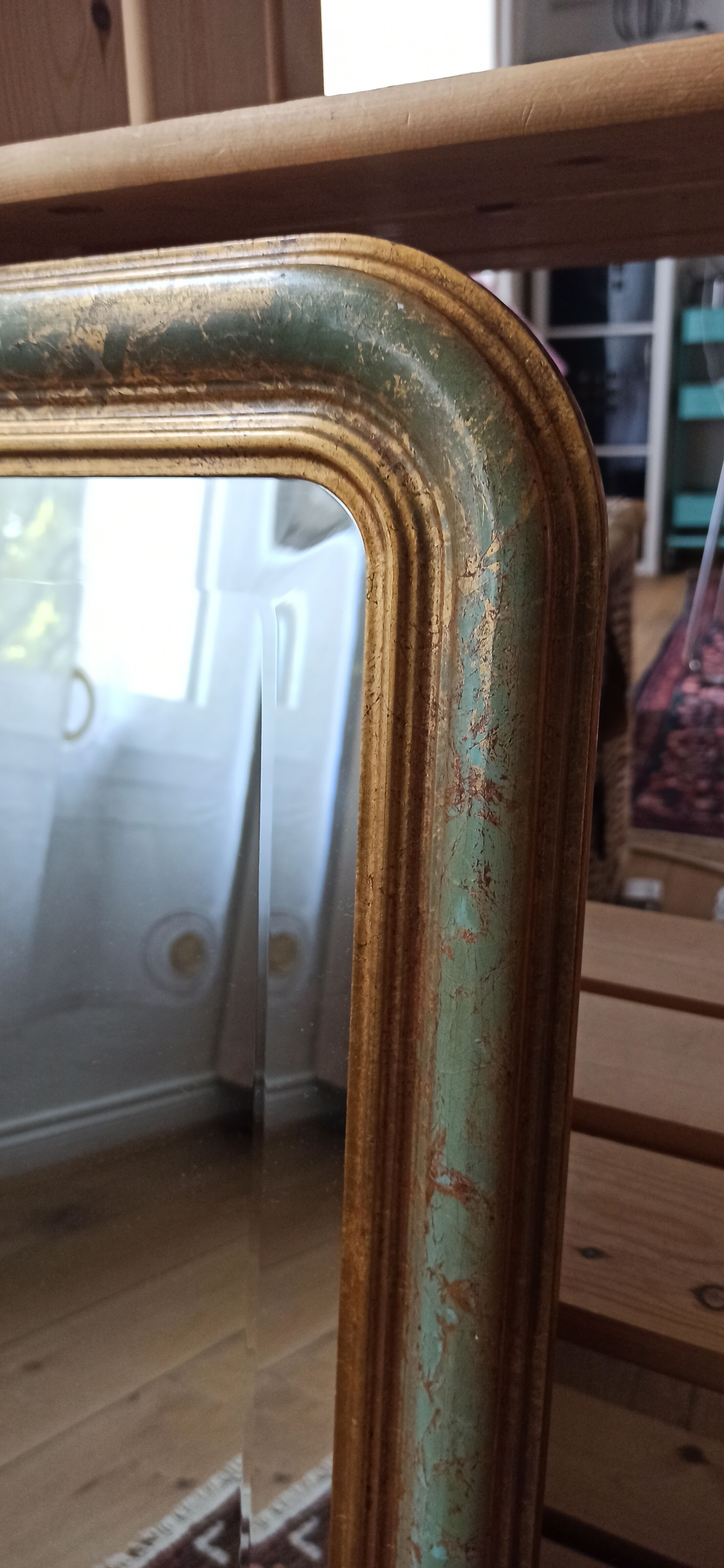 Decorative antique mirror marble effect 52x70cm