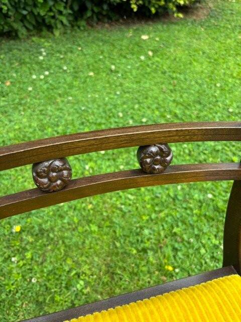 Set of 6 carved wooden chairs
