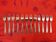 Box of 12 small dessert forks, stainless steel, Devouge Dupont silverware.