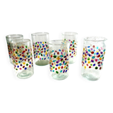 Verres à eau peints