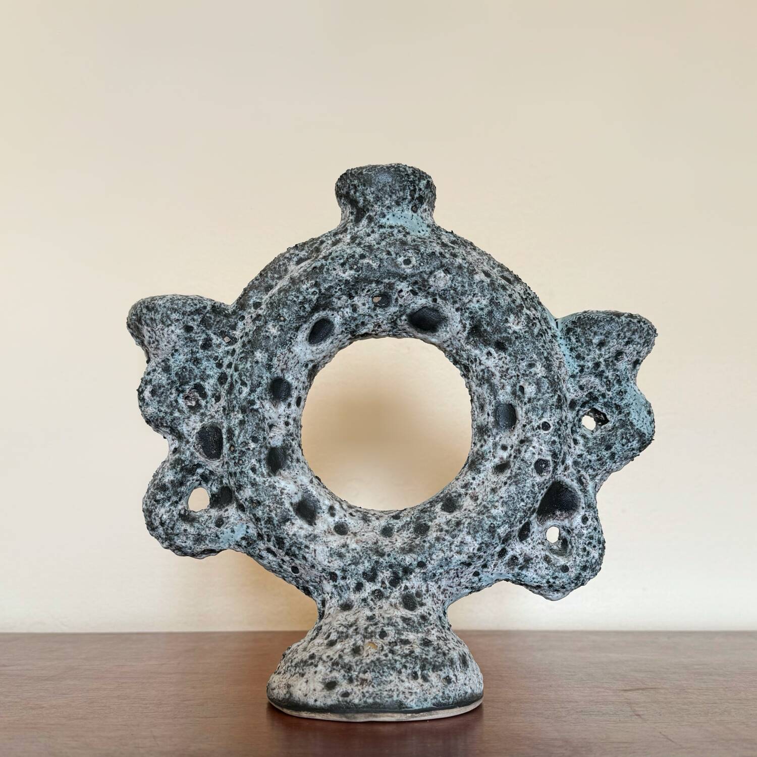 Dieulefit ceramic candle holder from the 60s