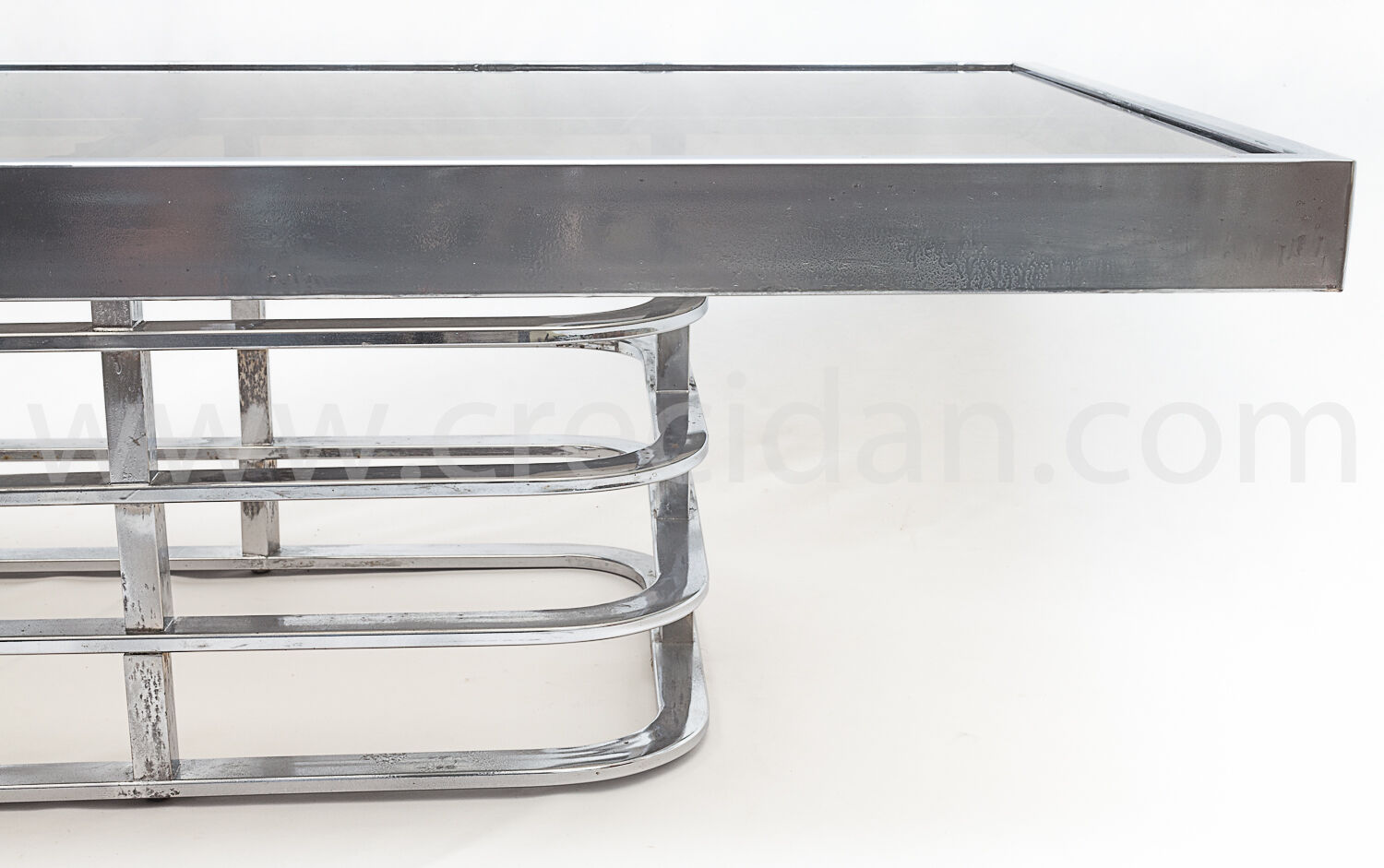 Chrome-designed coffee table