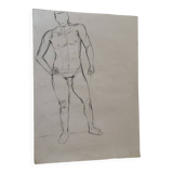Illustration of a naked man