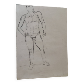 Illustration of a naked man