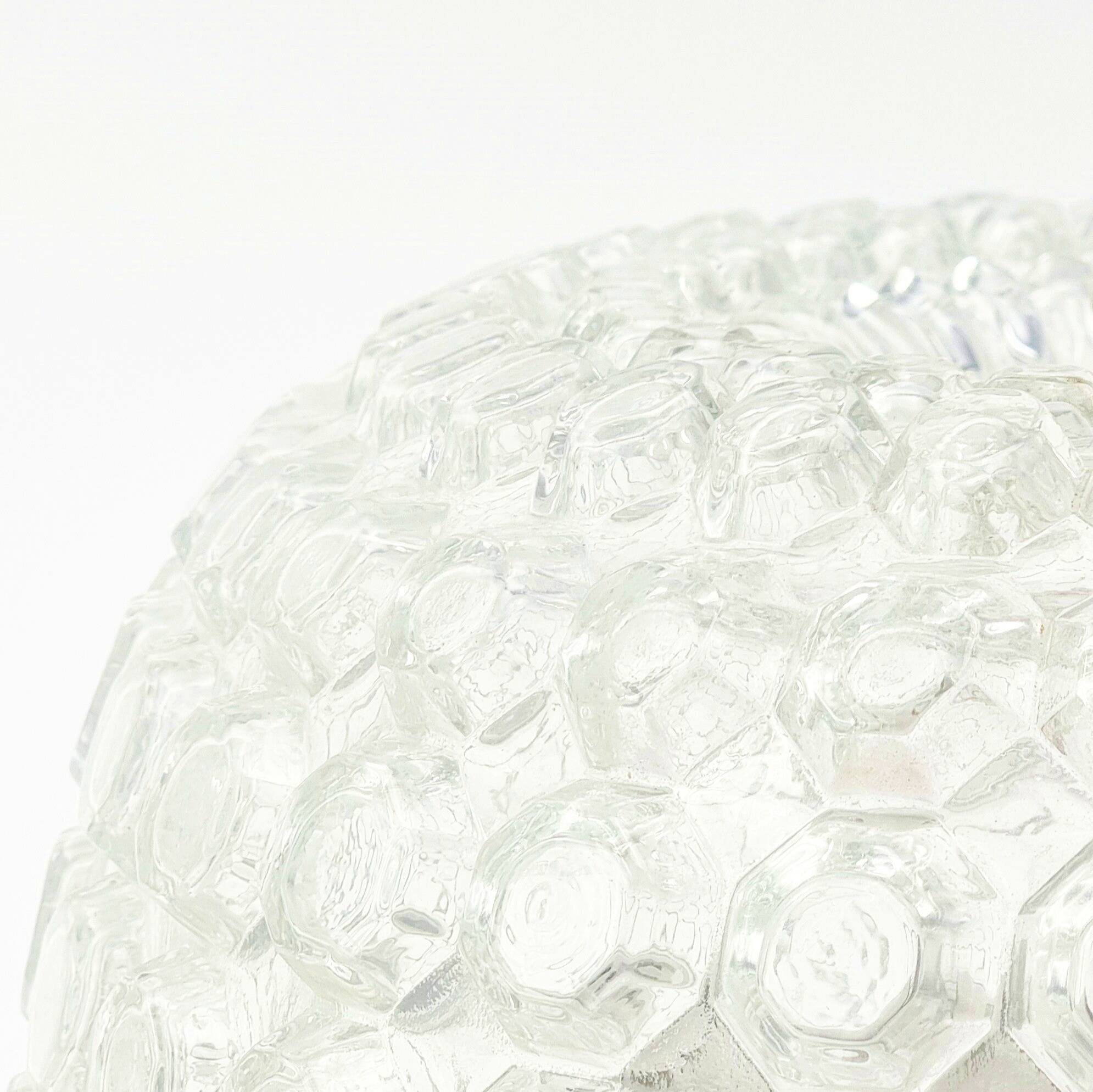 Large Mid-Century Bubble Glass Ceiling Light/Flush Mount by Helena Tynell for Limburg, Germany, 1960