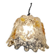 70's glass bell pendant light