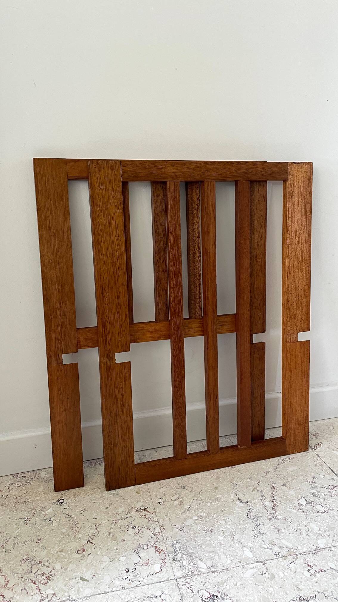 Vintage geometric magazine rack