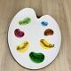 Ceramic cheese platter by Elchinger, 1950s, palette.