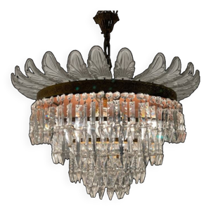 Suspension vintage en - cristal 1950