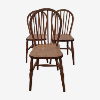 Trio de chaises bistrot ercol