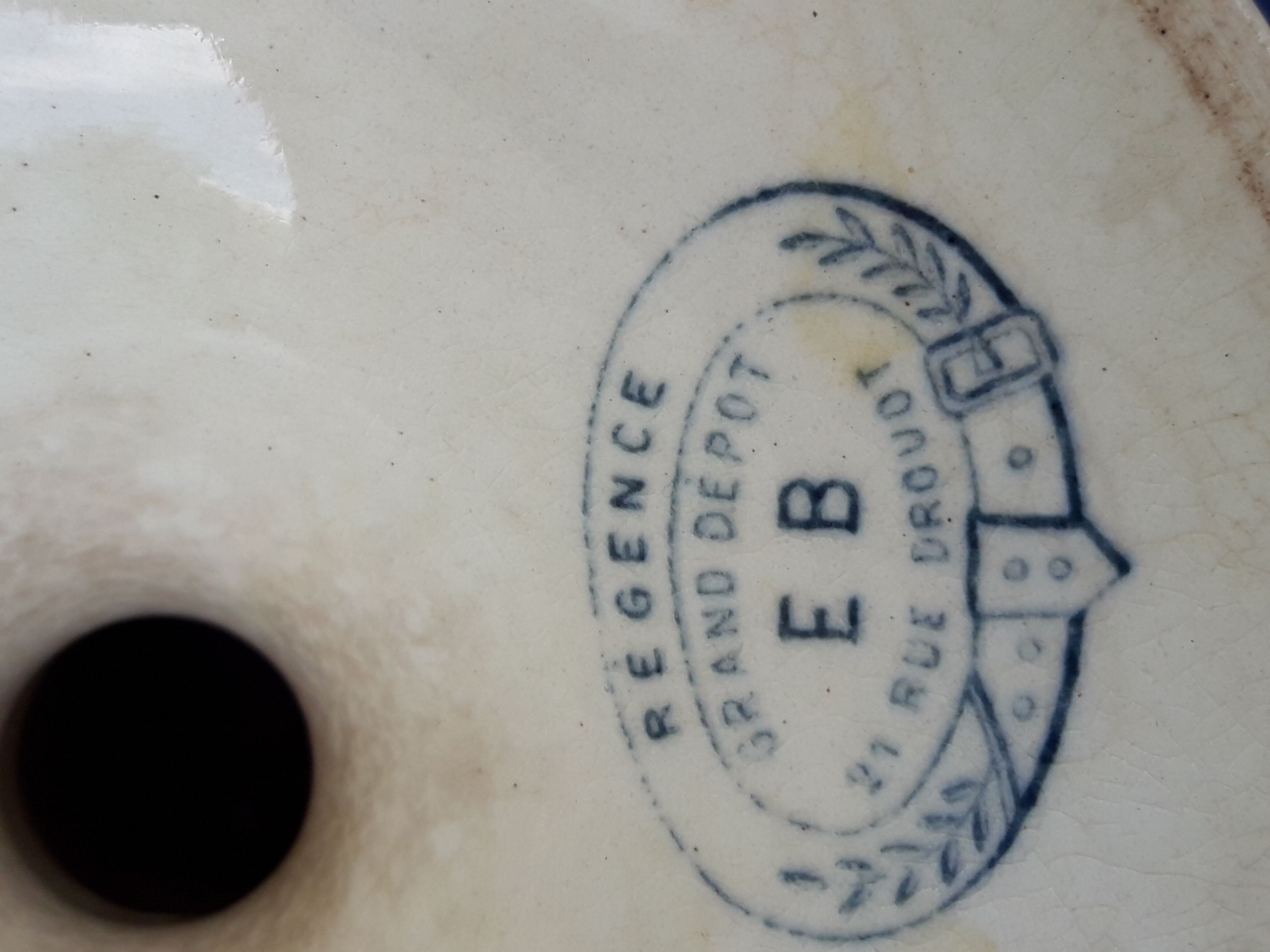 Earthworks Compotier The large emile bourgeois depot model Regency diam 23.5 cm