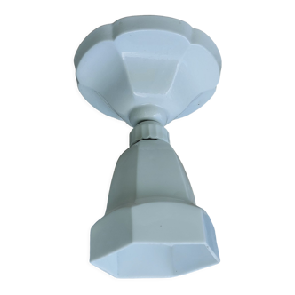 Porcelain and opaline art deco ceiling lamp