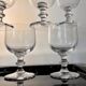 Large crystal beer or dessert glasses, 2 heights