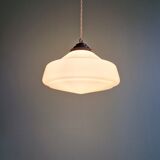 Art Deco Philips suspension in white opaline, Phililite series, 1930.