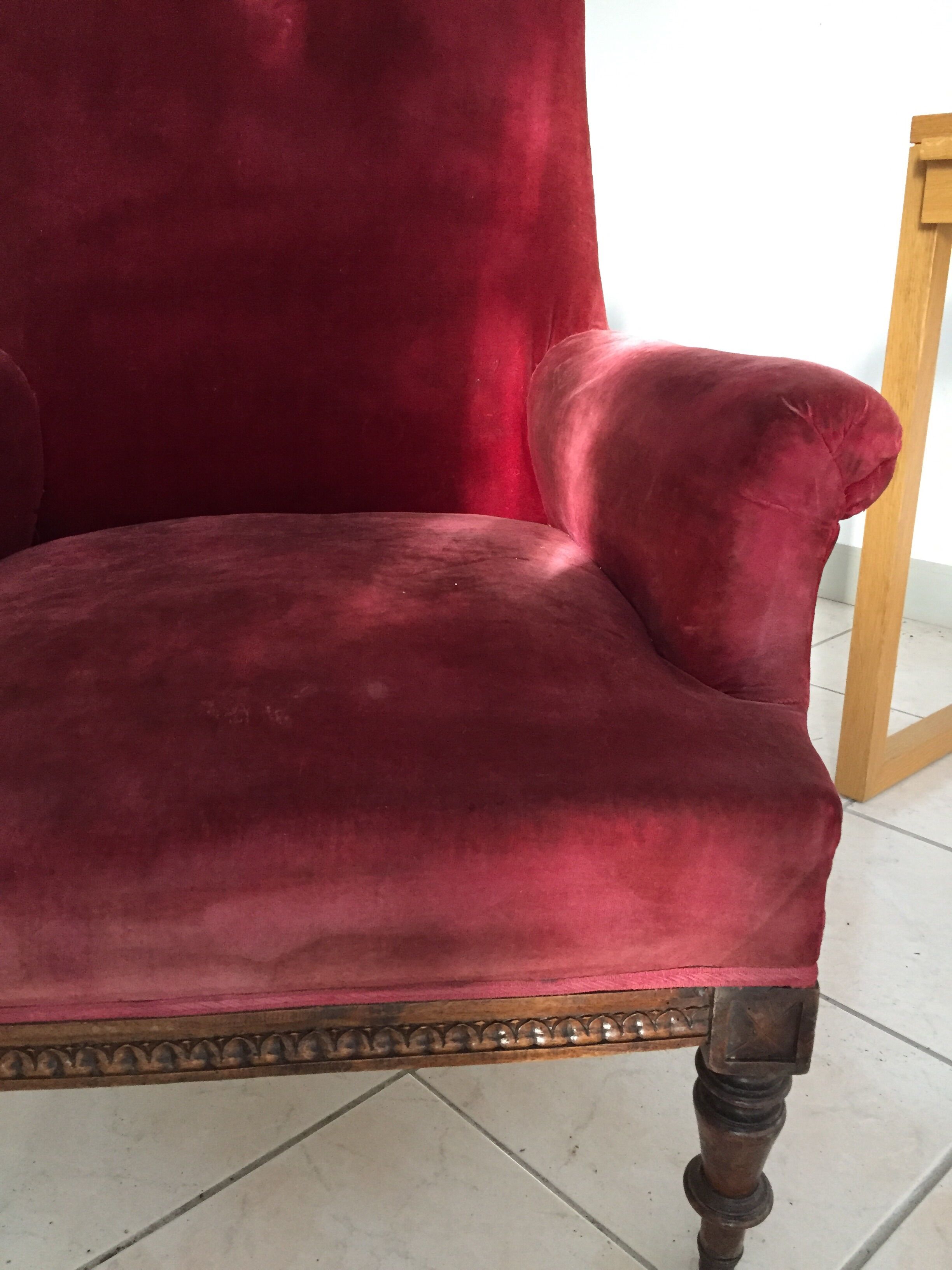 Velvet armchair