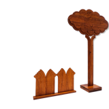 Sculpture décorative d’arbre en bois du milieu du siècle signée par Giorgio Rastelli, Italie, années 1970