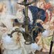 Important lustre en bronze doré à cinq lumières époque Napoléon III XIXe