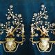 Set of 2 Large Italian Crystal Glass Sconces from Banci Firenze, 1960s