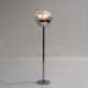 Lampadaire en chrome et verre de Murano bleu, 1970s