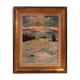 Panel oil by Hans Hermann (1858-1942), "Snowy Landscape", 19th Century