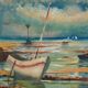 Paul Collomb : Air marin, lithographie originale signée