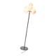 1970s floor lamp in chromed metal and opaline