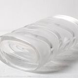 Mid-Century Iced Crystal Glass Vase: Peill & Putzler, Germany, 1960s