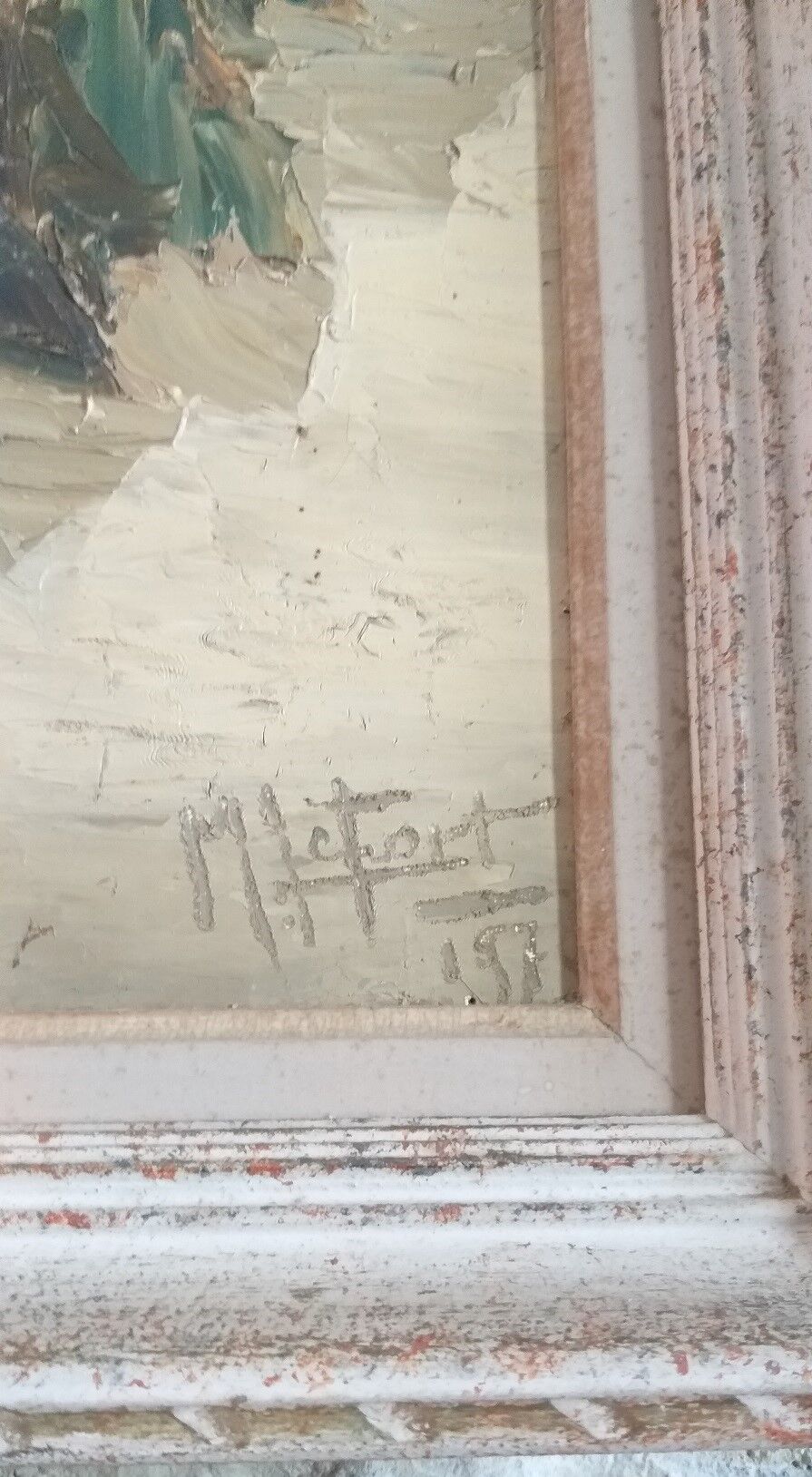 Oil painting "rocky coast"