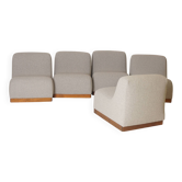 Set of Five Modular reupholstered sofa, 1970