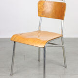 Mid-century Plywood Aluminum Chair, set of 2