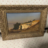 Oil on canvas view of the Gironde