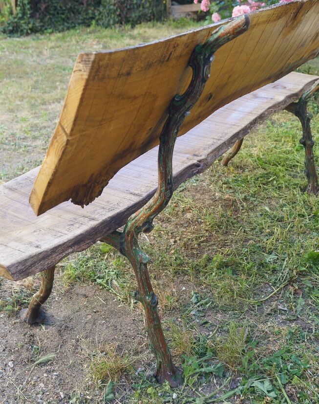 Cast iron and wood garden bench 1900