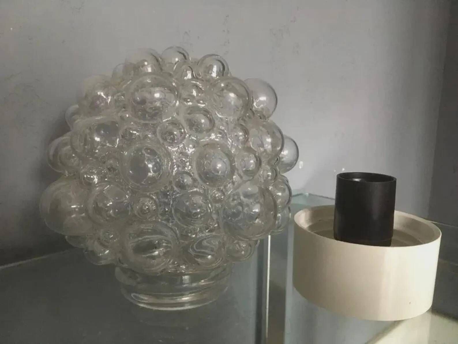 Vintage Helena Tynell Bubble Glass Table Lamp - Glashütte Limburg 1960s
