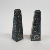 Vintage Salt and Pepper shaker in Paua shell, by Koha, New Zealand 1950's