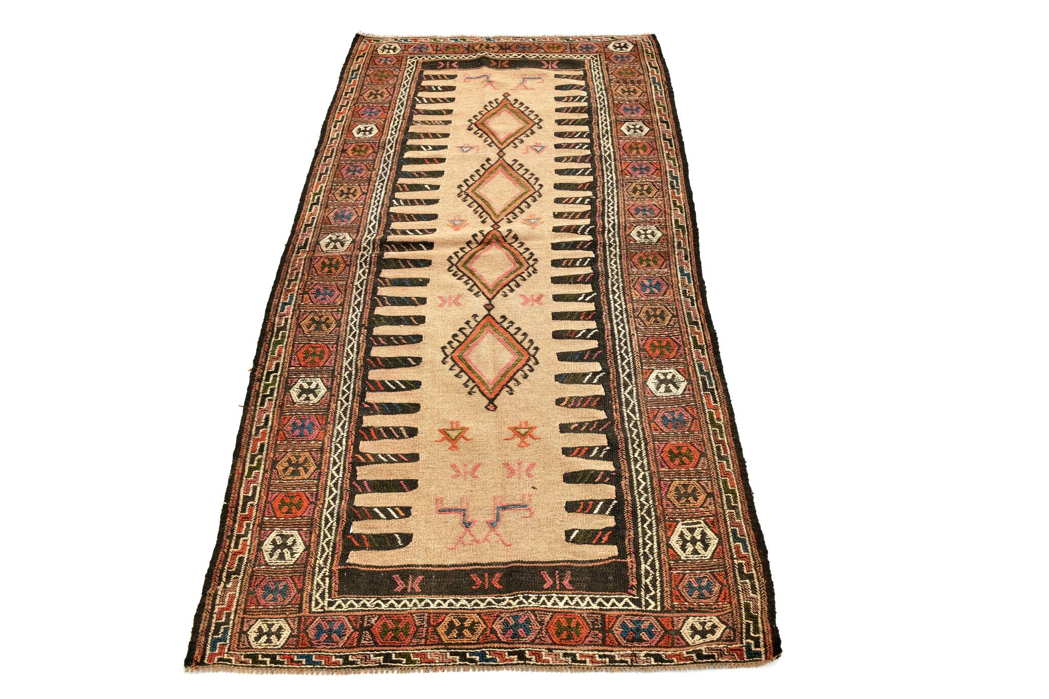 3x6 Mid Century Modern Kilim Rug, 99x197Cm